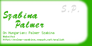 szabina palmer business card